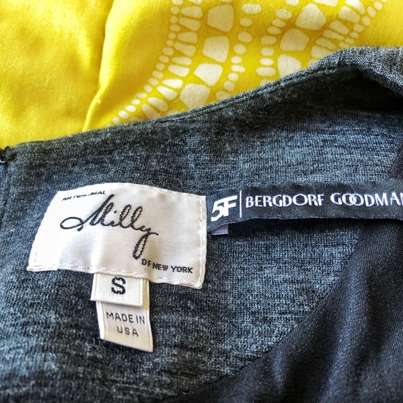 Milly of New York Wool Sweater Dress With Bow - Picture 3 of 7